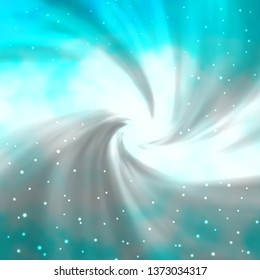 Light BLUE vector template with neon stars. Colorful illustration in abstract style with gradient stars. Best design for your ad, poster, banner.