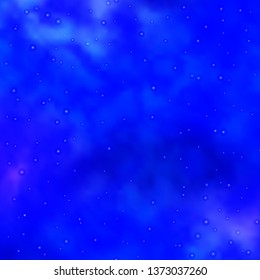 Light BLUE vector template with neon stars. Blur decorative design in simple style with stars. Pattern for new year ad, booklets.