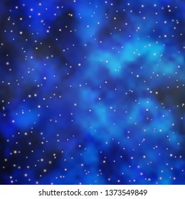 Light BLUE vector template with neon stars. Modern geometric abstract illustration with stars. Theme for cell phones.
