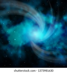 Light BLUE vector template with neon stars. Colorful illustration in abstract style with gradient stars. Best design for your ad, poster, banner.