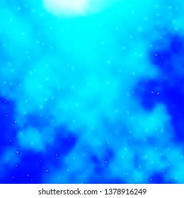 Light BLUE vector template with neon stars. Colorful illustration with abstract gradient stars. Pattern for websites, landing pages.