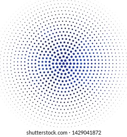 Light BLUE vector template with neon stars. Decorative illustration with stars on abstract template. Theme for cell phones.