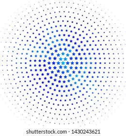 Light BLUE vector template with neon stars. Colorful illustration with abstract gradient stars. Pattern for new year ad, booklets.