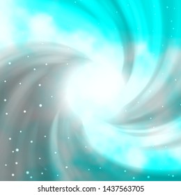 Light BLUE vector template with neon stars. Colorful illustration in abstract style with gradient stars. Theme for cell phones.
