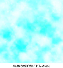 Light BLUE vector template with neon stars. Blur decorative design in simple style with stars. Best design for your ad, poster, banner.