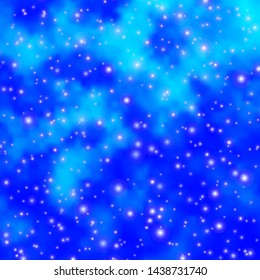 Light BLUE vector template with neon stars. Colorful illustration with abstract gradient stars. Pattern for wrapping gifts.