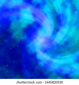 Light BLUE vector template with neon stars. Blur decorative design in simple style with stars. Design for your business promotion.