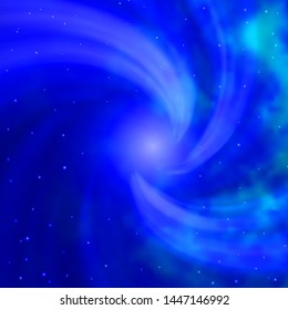 Light BLUE vector template with neon stars. Decorative illustration with stars on abstract template. Pattern for new year ad, booklets.