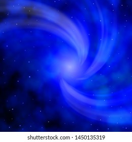 Light BLUE vector template with neon stars. Decorative illustration with stars on abstract template. Best design for your ad, poster, banner.