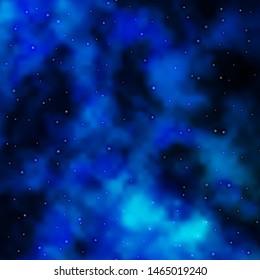 Light BLUE vector template with neon stars. Colorful illustration in abstract style with gradient stars. Pattern for wrapping gifts.