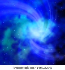 Light BLUE vector template with neon stars. Shining colorful illustration with small and big stars. Pattern for wrapping gifts.
