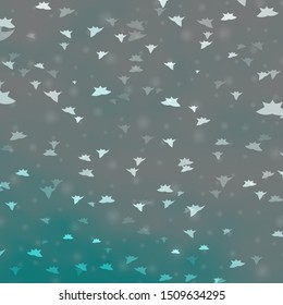 Light BLUE vector template with neon stars. Modern geometric abstract illustration with stars. Pattern for wrapping gifts.
