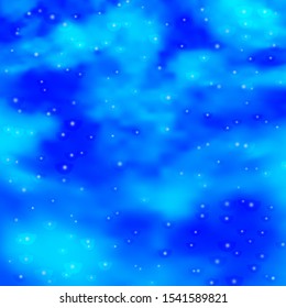 Light BLUE vector template with neon stars. Colorful illustration with abstract gradient stars. Best design for your ad, poster, banner.