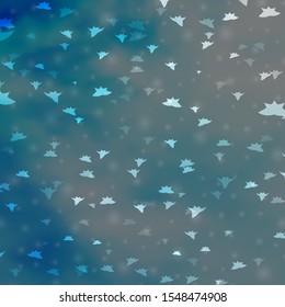Light BLUE vector template with neon stars. Modern geometric abstract illustration with stars. Design for your business promotion.