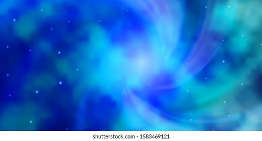 Light BLUE vector template with neon stars. Colorful illustration with abstract gradient stars. Best design for your ad, poster, banner.