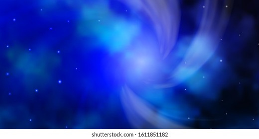 Light BLUE vector template with neon stars. Colorful illustration with abstract gradient stars. Pattern for wrapping gifts.
