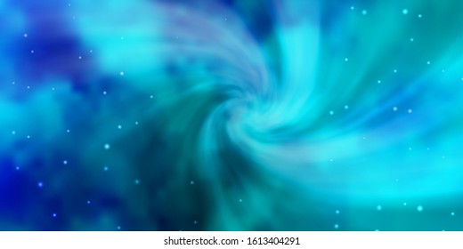 Light BLUE vector template with neon stars. Colorful illustration in abstract style with gradient stars. Pattern for websites, landing pages.