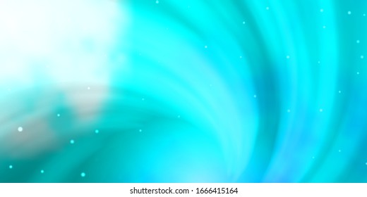Light BLUE vector template with neon stars. Modern geometric abstract illustration with stars. Design for your business promotion.