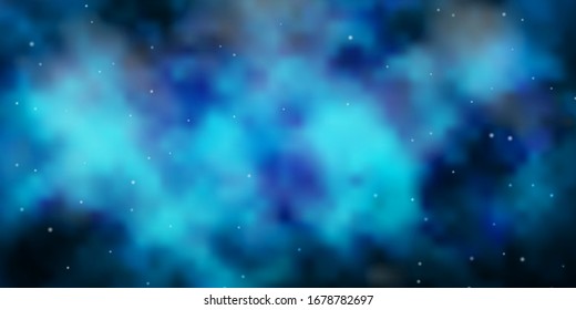 Light BLUE vector template with neon stars. Colorful illustration in abstract style with gradient stars. Pattern for websites, landing pages.