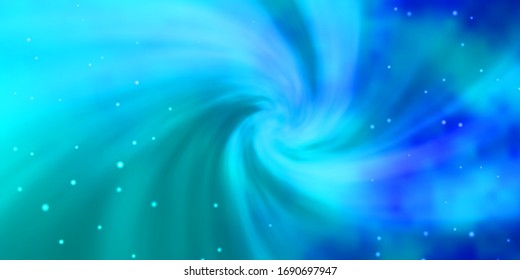 Light BLUE vector template with neon stars. Colorful illustration with abstract gradient stars. Design for your business promotion.