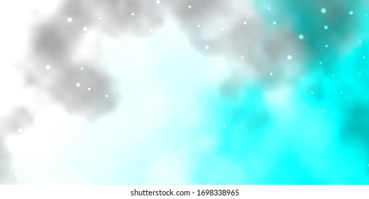 Leuchtende BLAU-Vektorillustration-Vorlage mit Neonstern. Farbige Illustration im abstrakten Stil mit Farbverlauf-Sternen. Das beste Design für Ihre Anzeige, Ihr Poster, Ihr Banner.