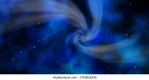 Light BLUE vector template with neon stars. Shining colorful illustration with small and big stars. Pattern for wrapping gifts.