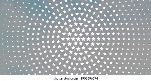 Light BLUE vector template with neon stars. Modern geometric abstract illustration with stars. Pattern for new year ad, booklets.