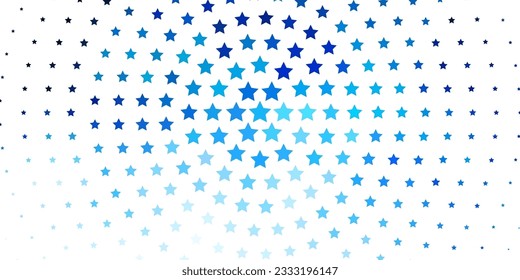 Light BLUE vector template with neon stars. Modern geometric abstract illustration with stars. Pattern for websites, landing pages.