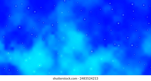Light BLUE vector template with neon stars. Colorful illustration in abstract style with gradient stars. Best design for your ad, poster, banner.