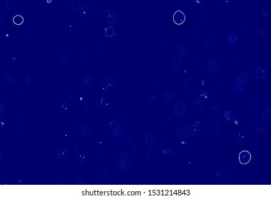 Light BLUE vector template with organic meal. Beautiful colorful illustration with food in doodle style. Design for ad, poster, banner of cafes or restaurants.