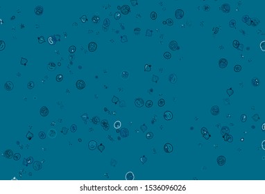 Light BLUE vector template with organic meal. Beautiful colorful illustration with food in doodle style. Pattern for menu of cafes, bars, restaurants.
