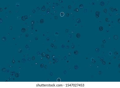Light BLUE vector template with organic meal. Beautiful colorful illustration with food in doodle style. Pattern for menu of cafes, bars, restaurants.