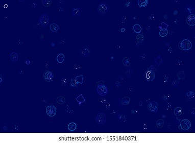 Light BLUE vector template with organic meal. Decorative illustration with food on abstract template. Doodle design for your business advert of cafes.