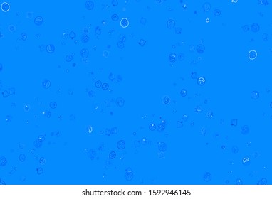 Light BLUE vector template with organic meal. Beautiful colorful illustration with food in doodle style. Pattern for menu of cafes, bars, restaurants.
