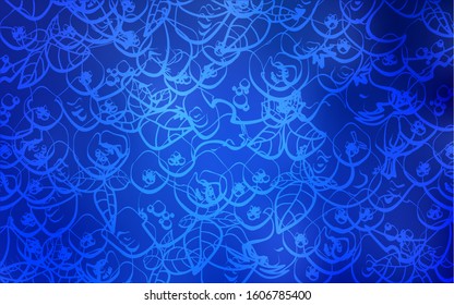 Light BLUE vector template with organic meal. Blurred decorative design of snacks in doodle style. Pattern for ads of breakfast, lunch, dinner.