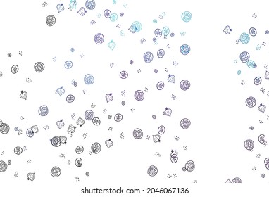 Plantilla ligera de vector BLUE con harina orgánica. Ilustración decorativa con alimentos sobre plantilla abstracta. Diseño de anuncios, afiches, pancartas de cafés o restaurantes.