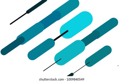 Light BLUE vector template with repeated sticks. Decorative shining illustration with lines on abstract template. The pattern can be used as ads, poster, banner for medicine.