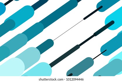 Light BLUE vector template with repeated sticks. Capsules on blurred abstract background with gradient. The pattern can be used for websites.