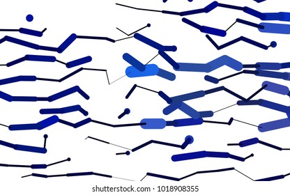 Light BLUE vector template with repeated sticks. Decorative shining illustration with lines on abstract template. Smart design for your business advert.