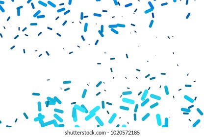 Light BLUE vector template with repeated sticks. Glitter abstract illustration with colored sticks. Smart design for your business advert.