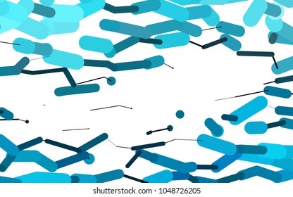 Light BLUE vector template with repeated sticks. Decorative shining illustration with lines on abstract template. The template can be used as a background.