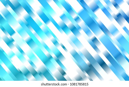 Light BLUE vector template with repeated sticks. Glitter abstract illustration with colored sticks. The template can be used as a background.