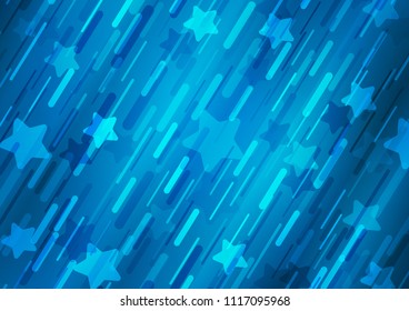 Light BLUE vector template with repeated sticks. Decorative shining illustration with lines on abstract template. Smart design for your business advert.