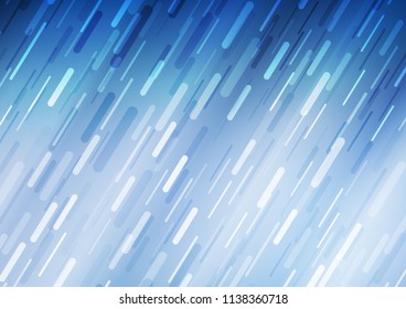 Light BLUE vector template with repeated sticks. Decorative shining illustration with lines on abstract template. Smart design for your business advert.