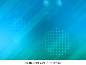 Light BLUE vector template with repeated sticks, circles. Shining colored illustration with rounded stripes, dots. The pattern can be used as ads, poster, banner for commercial.