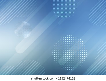 Light BLUE vector template with repeated sticks, circles. Decorative shining illustration with lines, dots on abstract template. The pattern can be used for websites.
