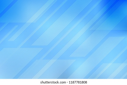 Light BLUE vector template with repeated sticks. Shining colored illustration with sharp stripes. Template for your beautiful backgrounds.