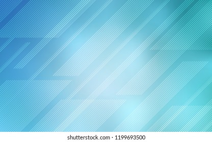 Light BLUE vector template with repeated sticks. Decorative shining illustration with lines on abstract template. Smart design for your business advert.