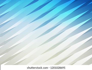 Light BLUE vector template with repeated sticks. Glitter abstract illustration with colored sticks. The template can be used as a background.