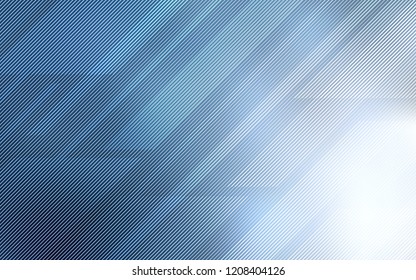 Light BLUE vector template with repeated sticks. Shining colored illustration with sharp stripes. Smart design for your business advert.